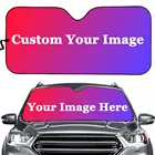 INSTANTARTS изготовленный на заказ ваш логотипфототекстимя пользователя печати солнцезащитный козырек для лобового стекла обувь по индивидуальному заказу, выбери дизайн автомобильный козырек от солнца, покрытой качественным чехлом