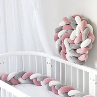 1m2m3m4m baby bed bumper for newborn crib bumper infant knot braid pillow bumper crib room decor