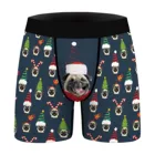 Рождественское Мужское нижнее белье, боксеры, 2022 спандекс, мужские 3D боксеры с забавным принтом, боксеры, трусы, мужские боксеры, нижнее белье