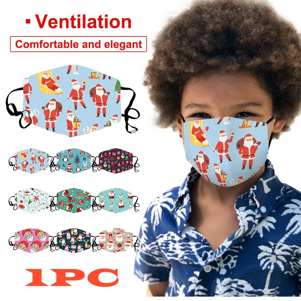 Спасательная дышащая многоцелевая маска унисекс с рождественским принтом