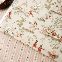 100 cotton fabric for dresses retro european garden tablecloth curtain sofa handmade bag sewing diy handmade patchwork