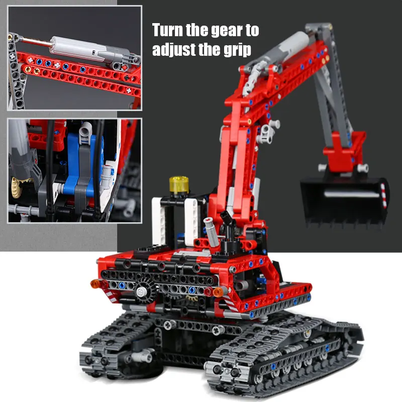 20025 Technic красный инженерный экскаватор набор совместим с 8294 строительные блоки кирпичи развивающие игрушки подарок для мальчиков