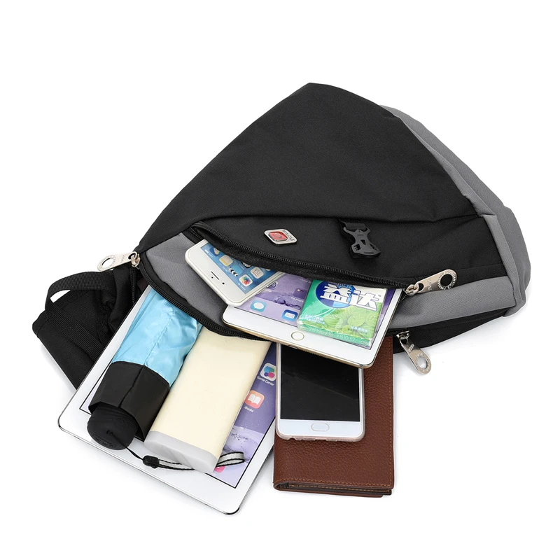 

2021 Men One Shoulder Backpack Unisex Sling Bag Cool Boys Cycling Sports Travel Versatile Fashion Bag Student Chest bags 2020