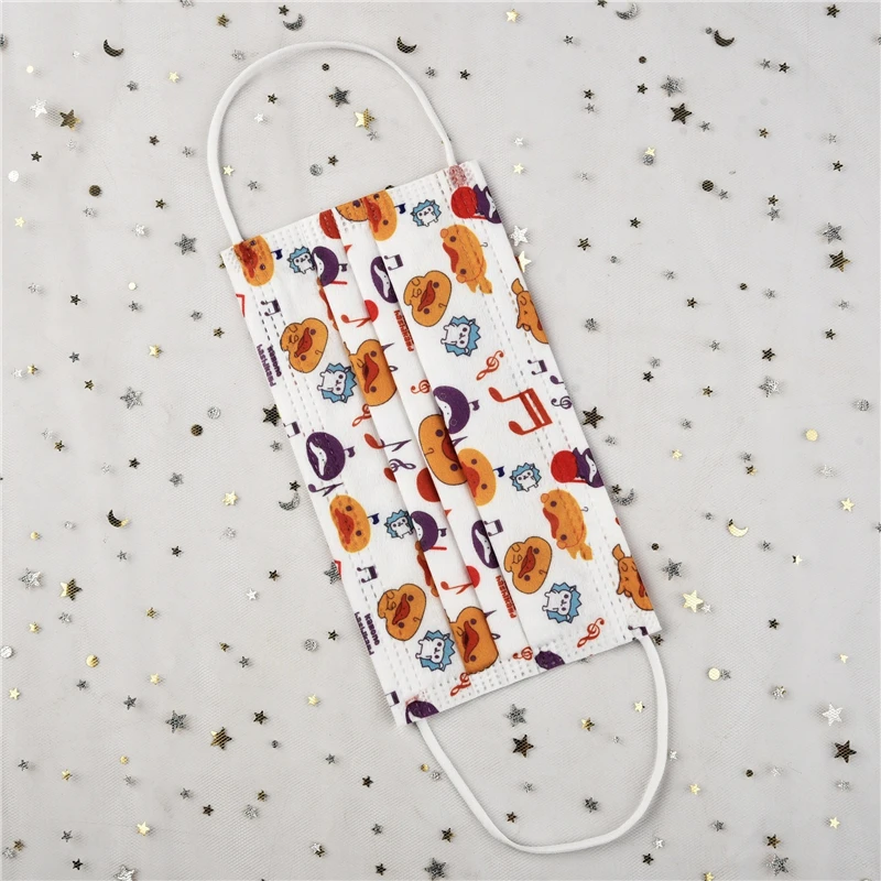 

Mascarillas Disposable Mouth Mask Children Cartoon Print masque Face Mask 3 Layer Anti-Dust Kids Mouth Masks Face Earloop Mask