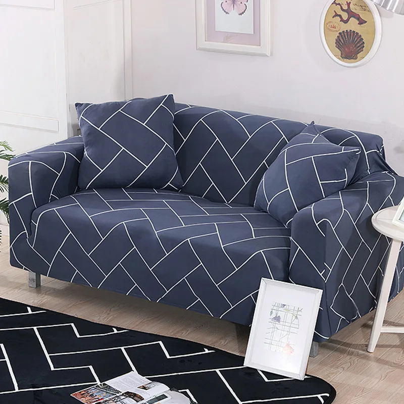 

Geometric Printing Stretch Sofa Slipcover Elastic Sofa Covers for Living Room Corner Couch Cover 1-4 Seat with 1pcs Pillowcase
