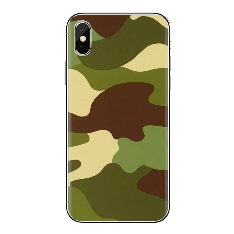 Армейский камуфляж для iPhone XS Max XR X 4 4S 5 5S 5C SE 6 6S 7 8 Plus Samsung Galaxy J1 J3 J5 J7 A3 A5 силиконовые чехлы