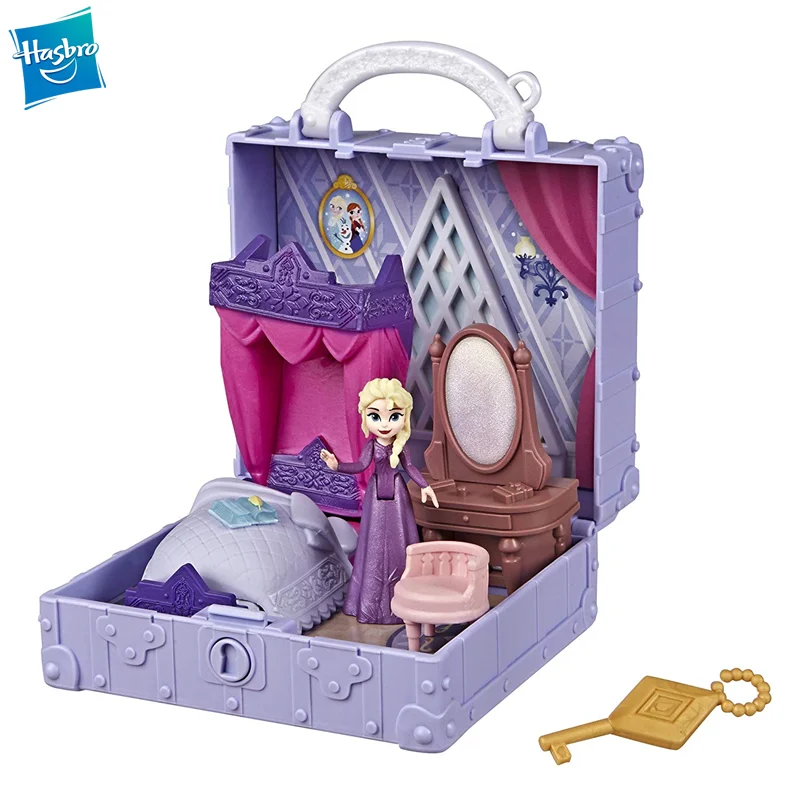 

Hasbro Anime Movie Frozen 2 Scene Series Aisha Bedroom Anna Store Portable Box Girl Play House Toy