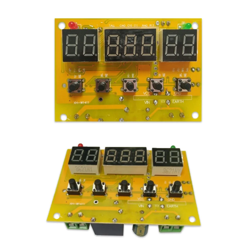 Pymeter XH-W1411, цифровой регулятор температуры, три дисплея, многофункциональный регулятор температуры, контрольный переключатель-19-99 ℃