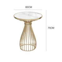light luxury graceful coffee tables simplicity round marble desktop geometry wrought iron phnom penh furnitures