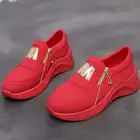 Кроссовки Sapatenis женские спортивные, красные, серые, 2021 г