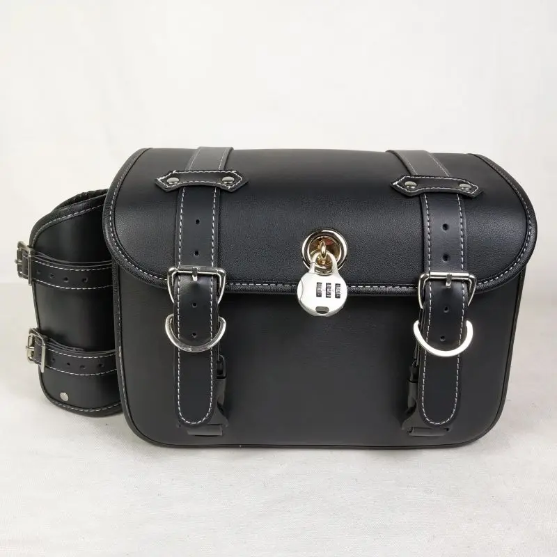

Универсальные мотоциклетные сумки, сумка Pannier, сумка для хранения багажа, Сумки из искусственной кожи с держателем для бутылки для Honda/Suzuki