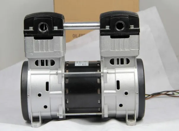 

silent 110v ac small piston pump oil-free 2 cylinder air compressor pump for sale