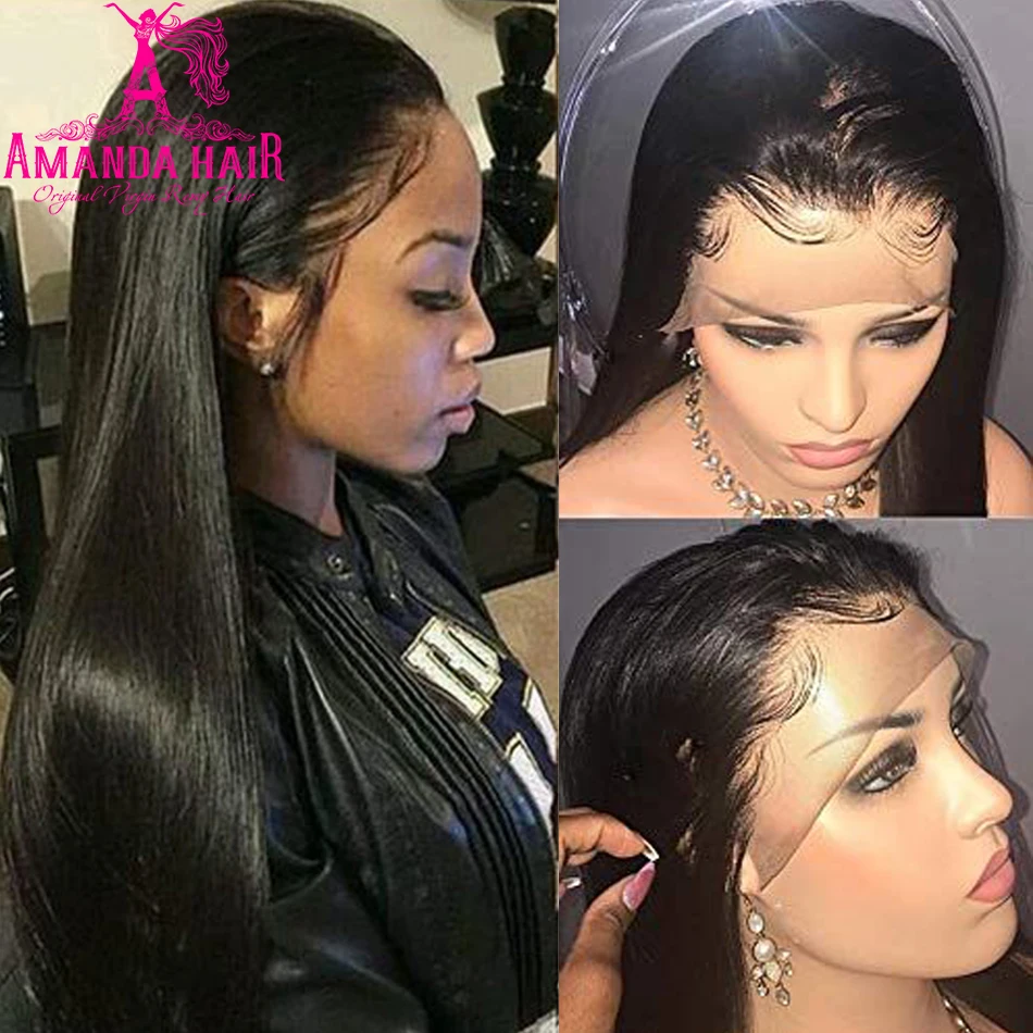 Бразильские прямые человеческие волосы 13x4 предварительно отобранные Remy для