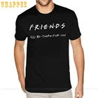 Индивидуализированные мужские рубашки с коротким рукавом для ТВ-шоу и друзей, черные мужские футболки 5XL