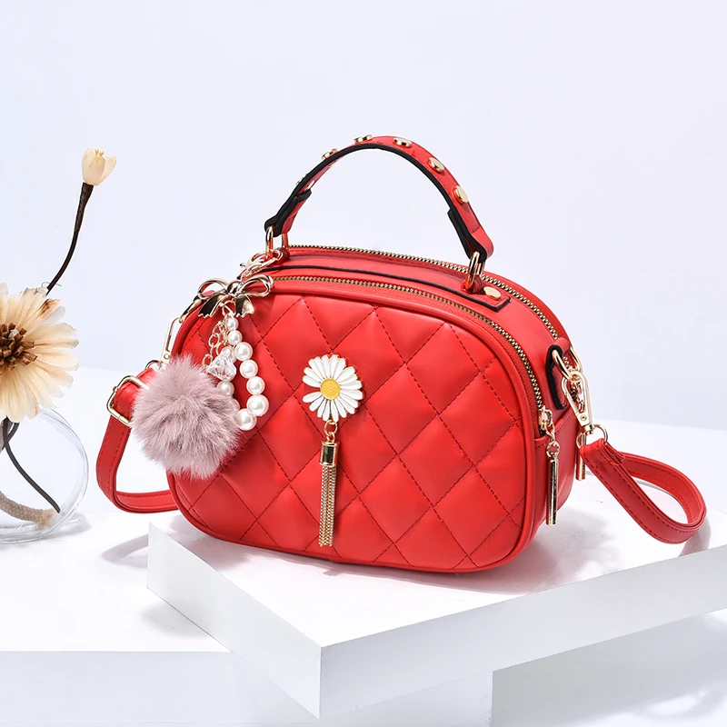 

DL174-23 new fashion flower tassel shoulder bag messenger bag small fragrance female bag