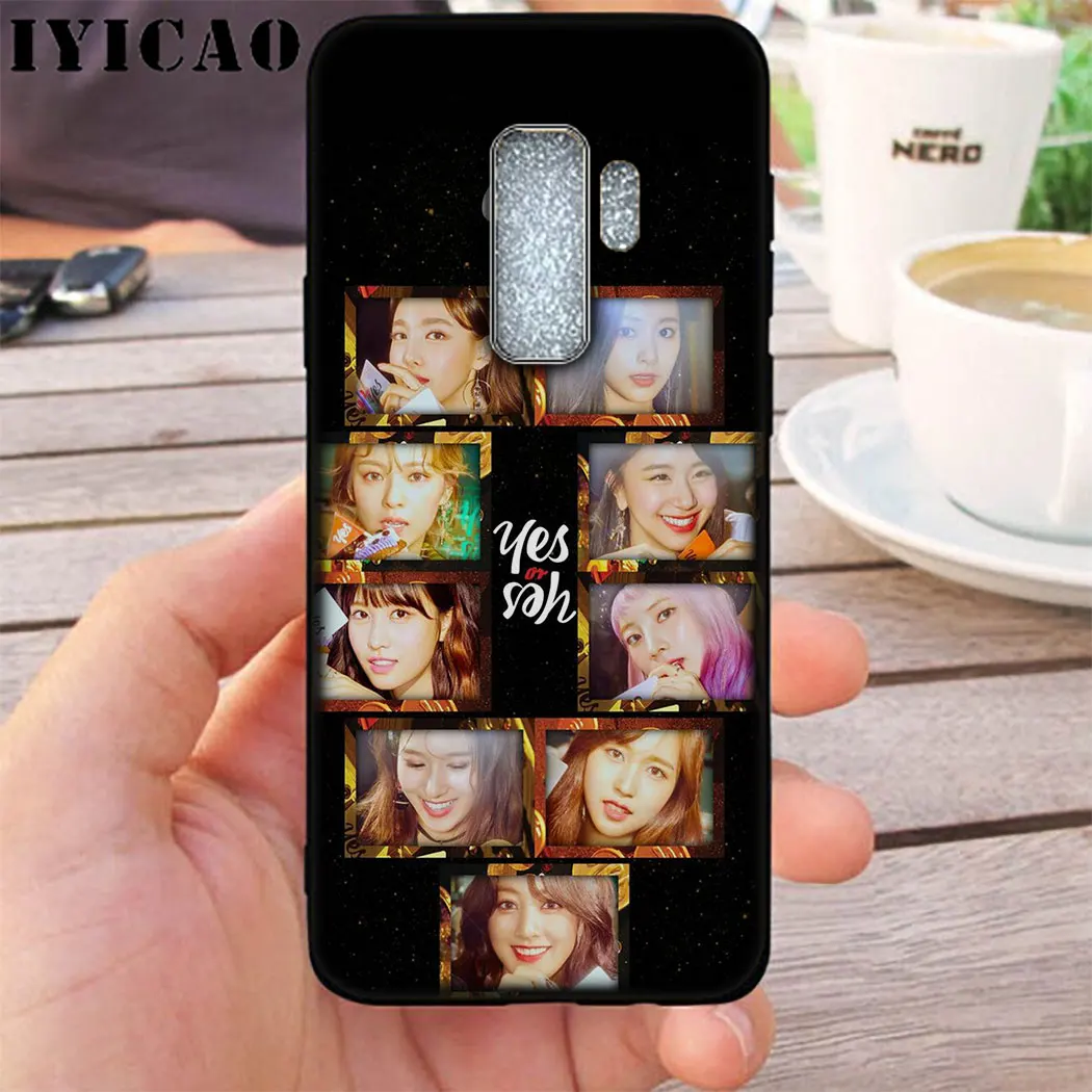 IYICAO TWlCE корейский комбинированный мягкий силиконовый телефон для samsung A3 A5 A6 Plus A7 A8