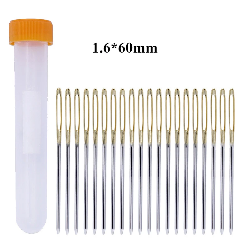

100PCS 7/6/5.3cm 3 Sizes Large Leather Hand Sewing Needles Gold Eye Needle Embroidery Tapestry Home Wool DIY Sewing Needle Pins