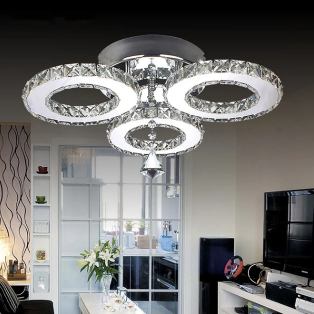 

Modern LED Crystal Ceiling Light 220V LED Ceiling Light Stylish Crystal Chandelier Lamp Bedroom Living Room Crystal Ceiling Lamp