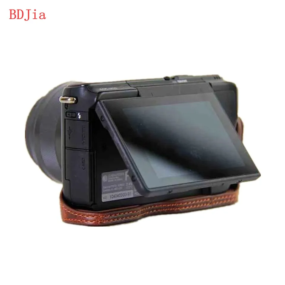 Новейшая сумка для камеры чехол Canon EOS M200 M100 M10 из искусственной кожи половинный