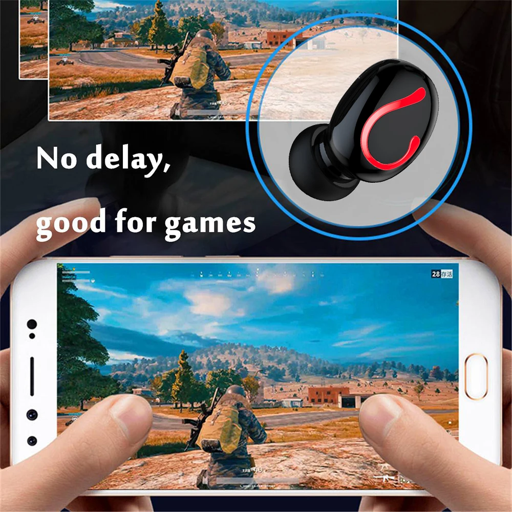 

TWS Bluetooth Earphone Wireless Headphones HD Stereo Noise Cancelling Gaming Headset With 4000mAh Charging Box With Microphone
