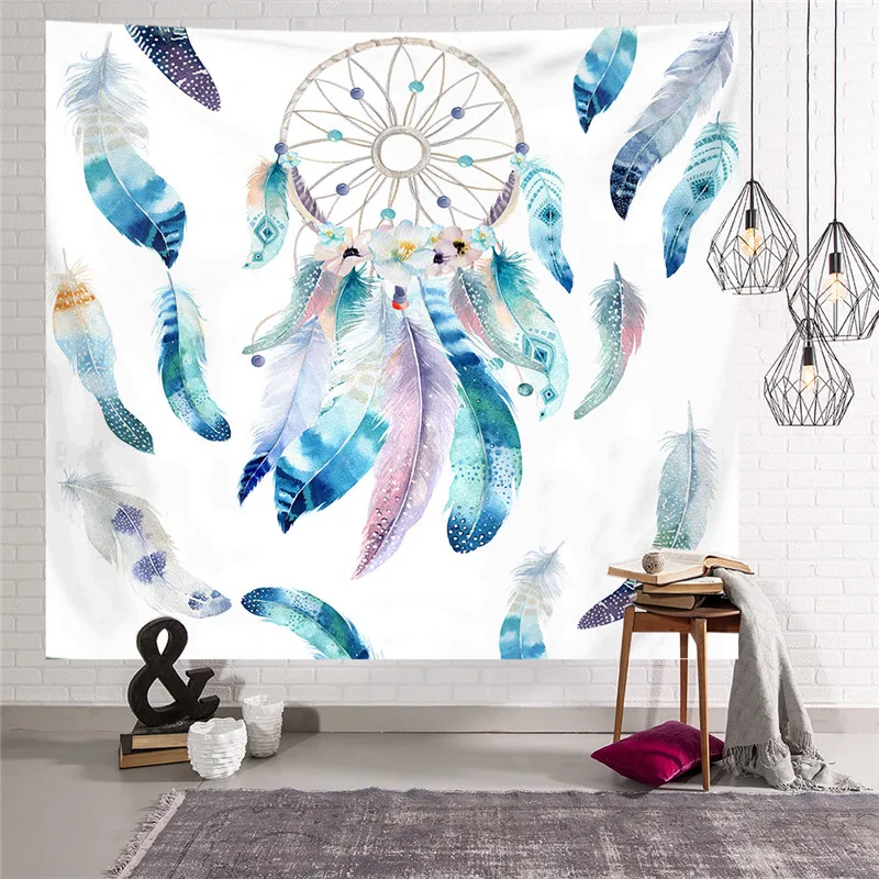 Гобелен в виде лошади фламинго Настенный Коврик для купания стиле хиппи домашний