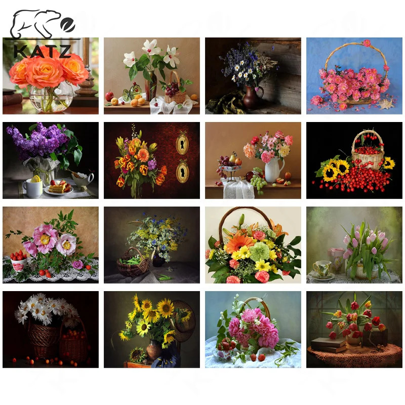 

Cherry Diamond Painting Jewelry Cross Stitch Flower Rose Chrysanthemum Picture Handmade Diy Gift Diamond Mosaic Home Decor