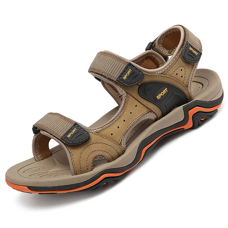 

Beach Sandals Man Summer Wedges Hollow Leather Sandals Men Plus Size 55 Cozy Driving Shoe For Men Fashion Factory Outlets