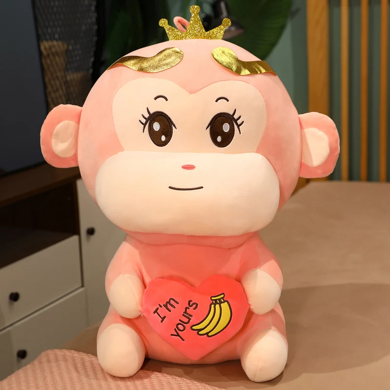 

1pc 23-60cm Lovely Monkey Plush Toys Kawaii Hugging Dolls Stuffed Soft Animal Monkey with Scarf Home Decor Gift for Children