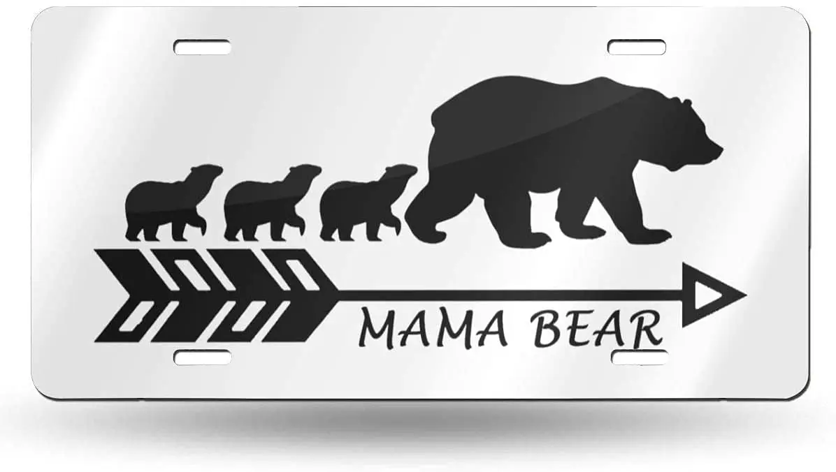 

yunsu Mama Bear License Plate,Vanity Tag,Aluminum Novelty Decorative Front Plate