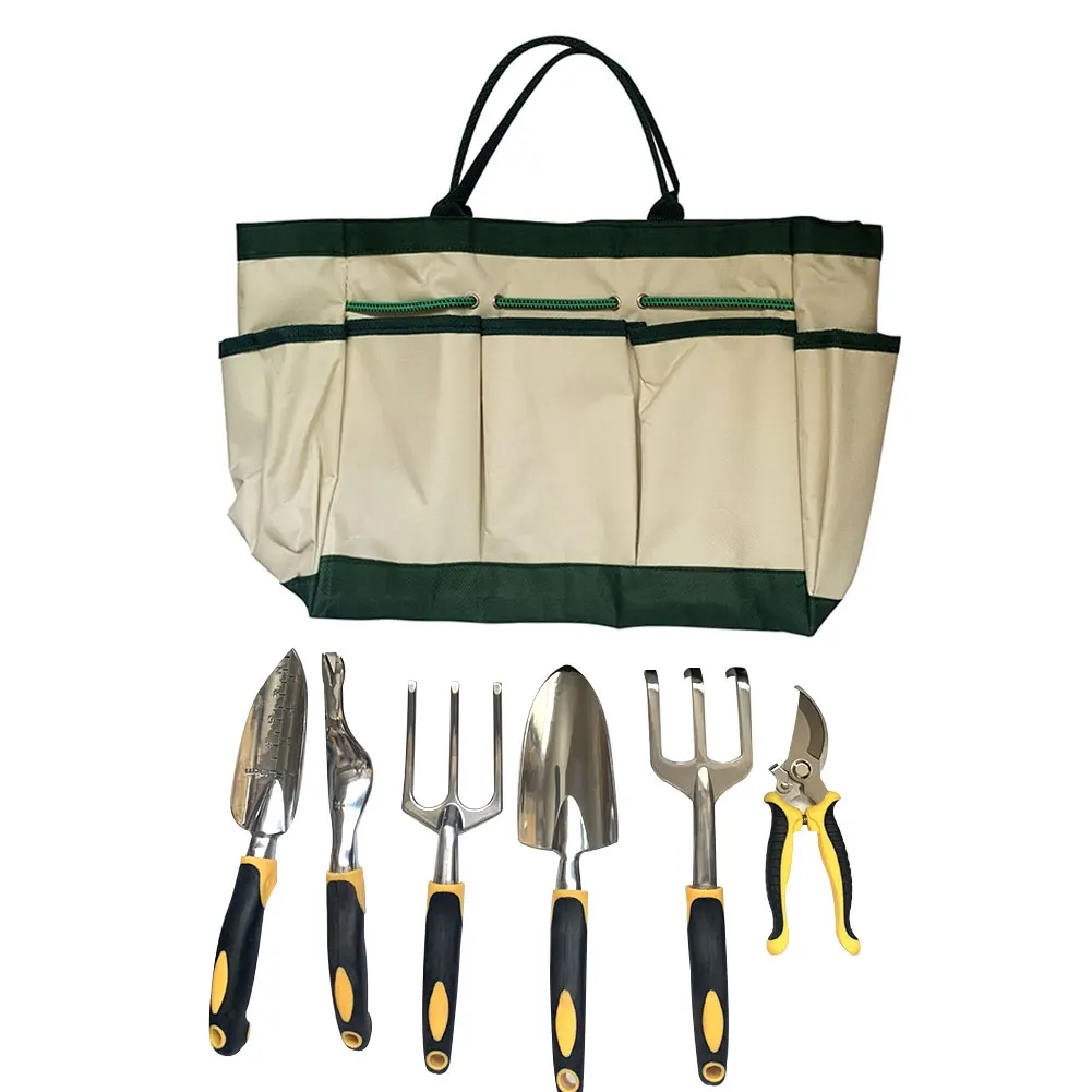 

Multi-pocket Garden Storage Handbag Tools Shovels Rakes Screwdrivers Storage Organizer Tote Garden Working Tools Kit Organizer