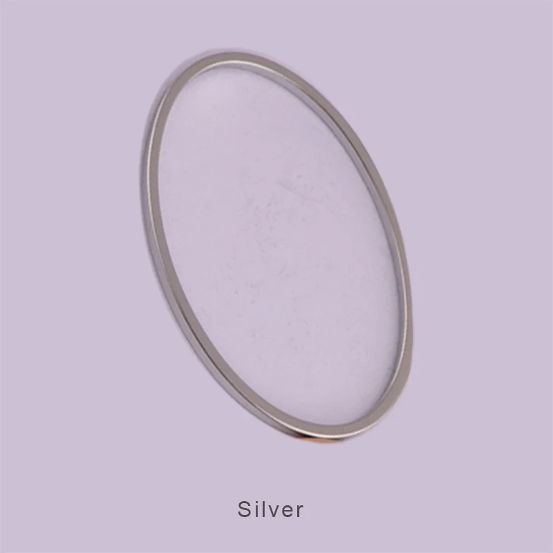 silver color 20 шт./лот, полые латунные Овальные Подвески в форме эллипса, медные минималистичные геометрические подвески для браслета, аксессуары для ювелирных изделий diy - Окраска металла: silver color