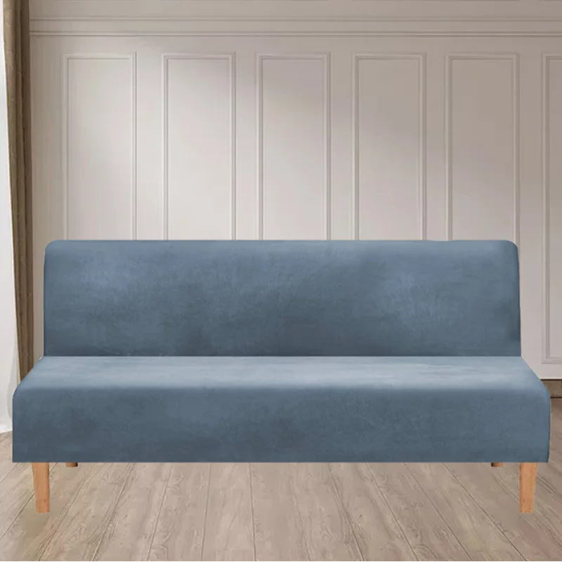 

Winter Plush Folding Sofa Bed Cover Velvet Thick Slipcover Case for Armless Sofa Bed Sheet Couch Cover Elastic Futon Cover