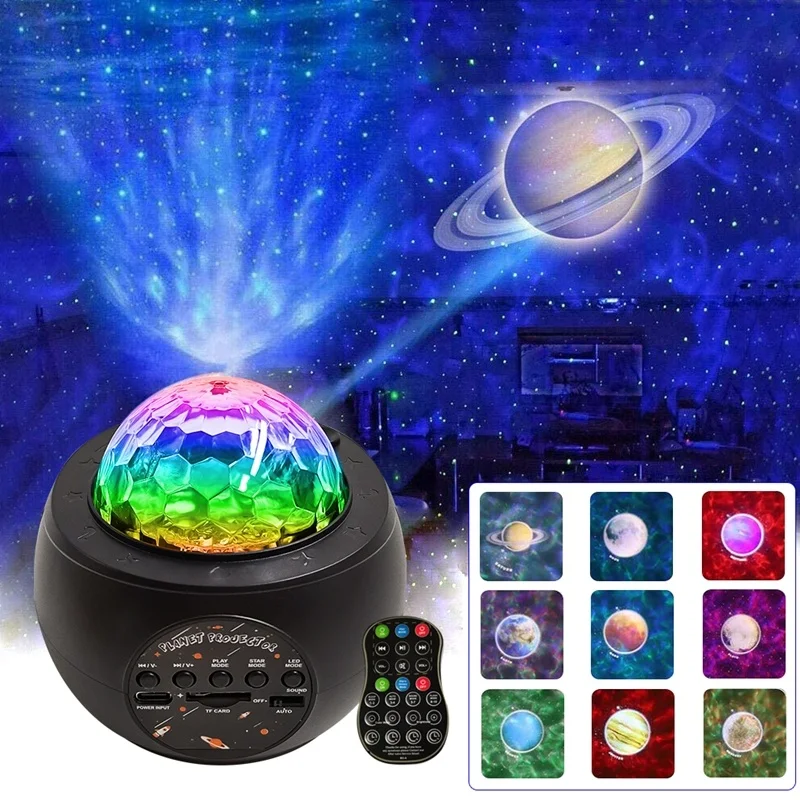 

Galaxy Starry Sky Projector Night Light Child Blueteeth USB Music Player Star Night Light Romantic Projection Lamp For Kids Gift