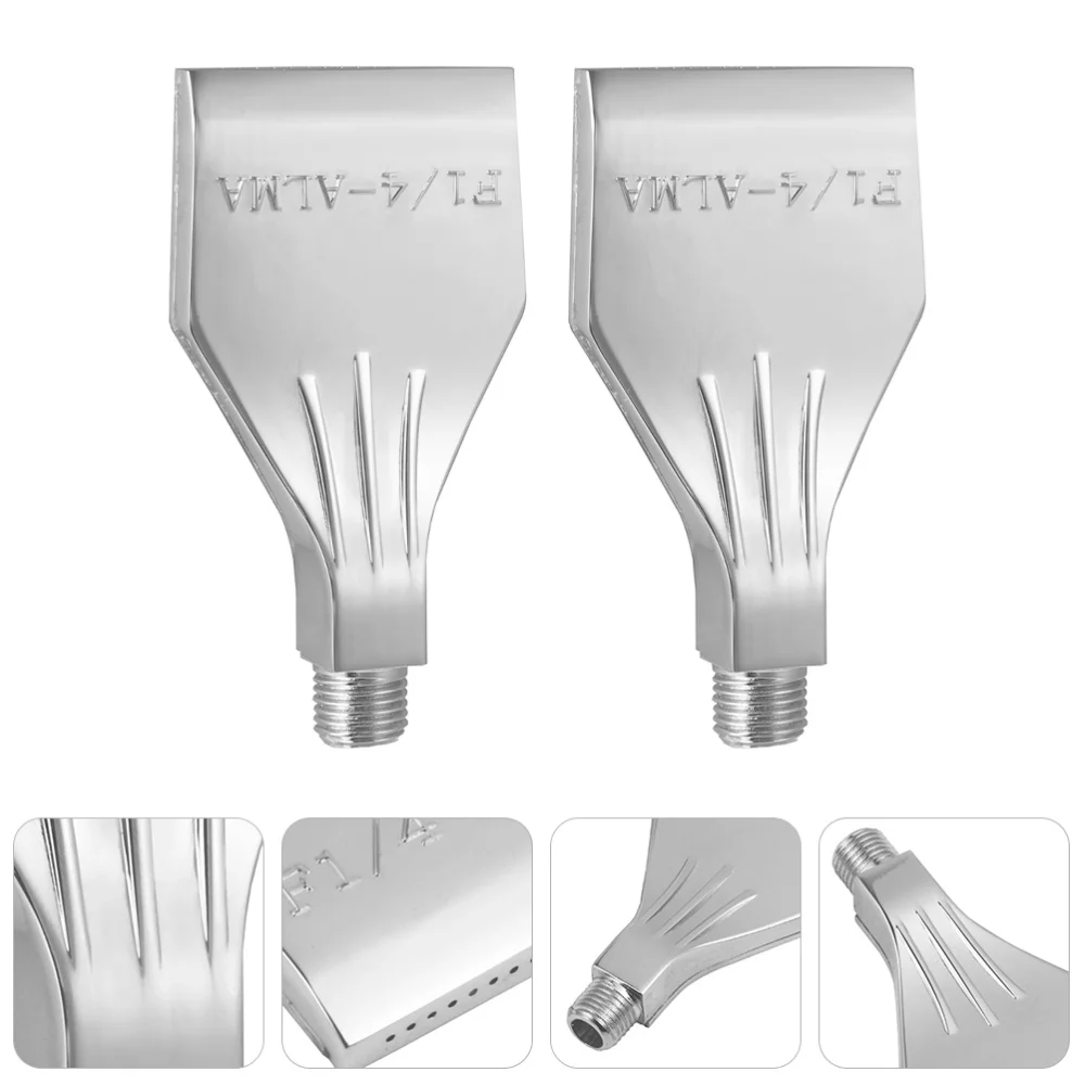 

2pcs Flat Nozzle 1/4 Male Thread Aluminum Alloy Air Blow Off Flat Jet Nozzle