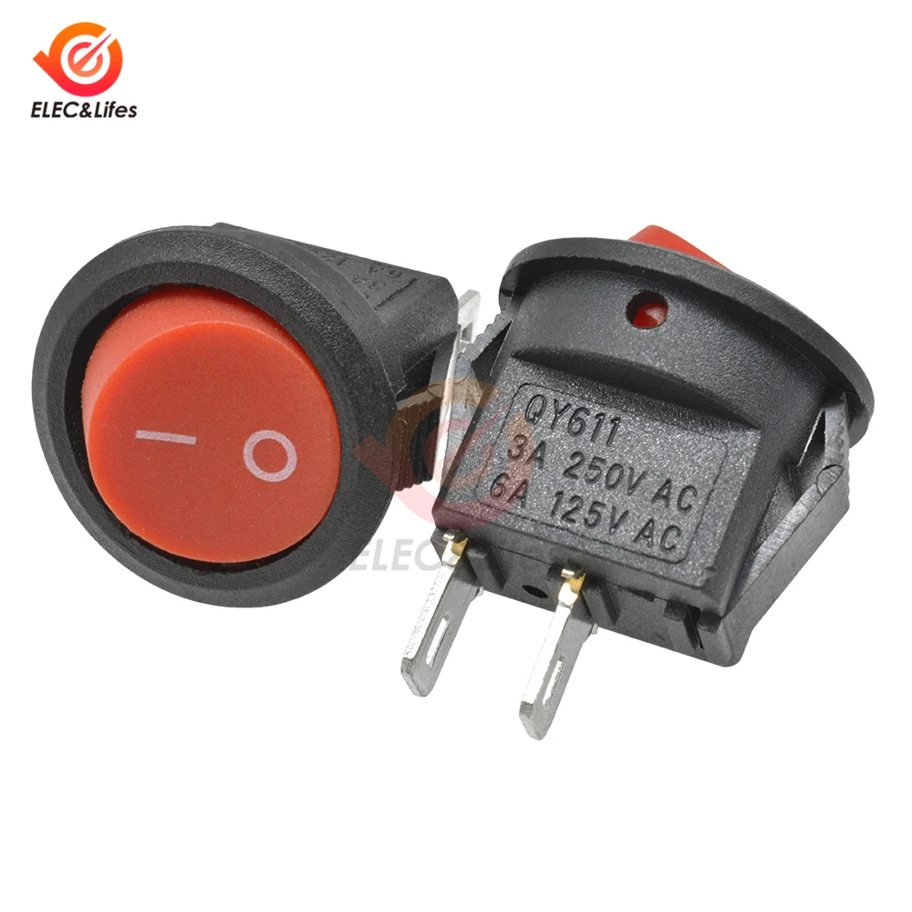 10 шт. 3 а/250 в 15 мм SPST мини Мощный кнопочный переключатель 2PIN 3PIN оснастка вкл/выкл 2