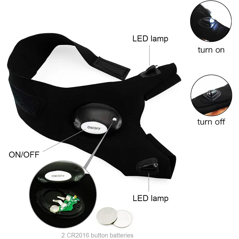 ZK20 L светодиодный вспышка светильник перчатки размера s палец для ремонта