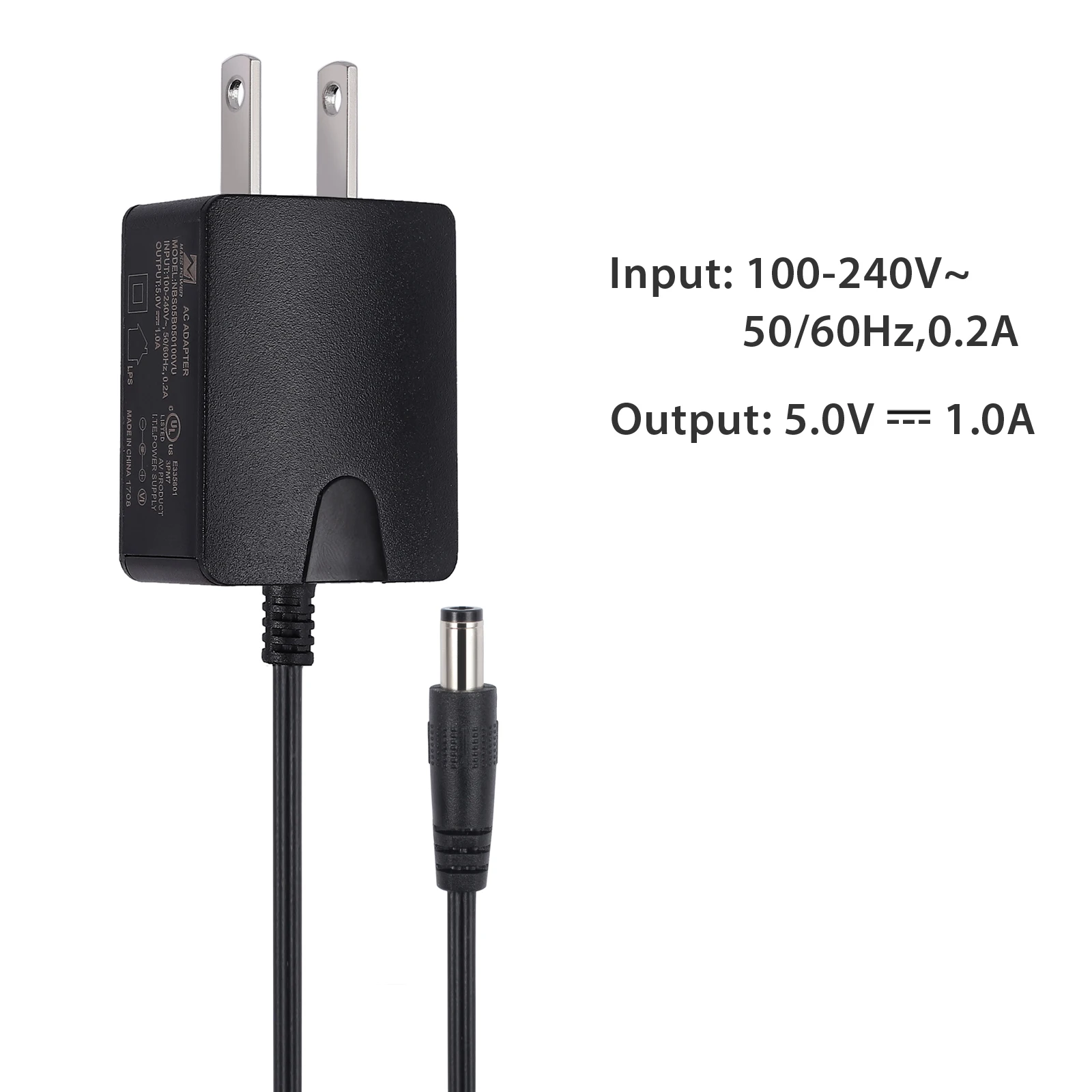 Блок питания eSYNiC 5 В/1 А с вилкой мм и кабелем 1 2 м |