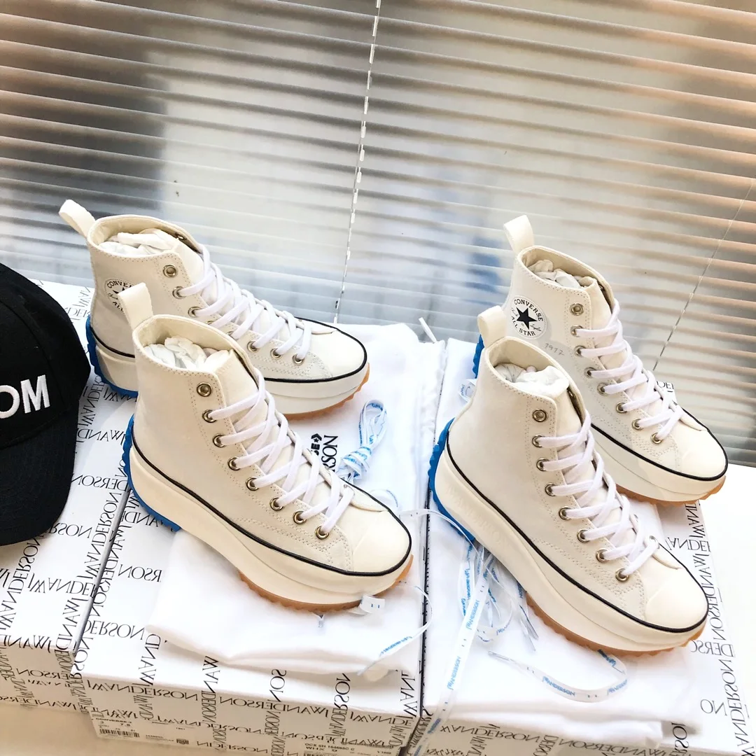 

2021 Converse- X JW Anderson Run Star Hike Platform High Top Comfortable White Black Sneaskers Woman Casual Skateboard Shoes NEW