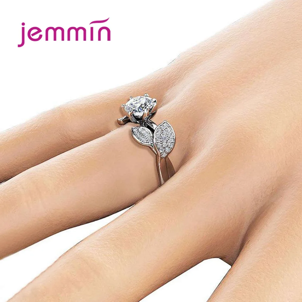 Кольцо с листьями растений женское элегантное обручальное кольцо из