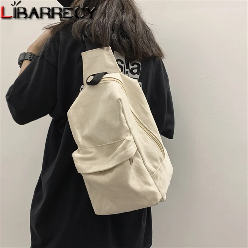 

Однотонная дизайнерская женская сумка через плечо, Новинка лета 2021, стильная женская нагрудная сумка, высококачественные холщовые женские ...