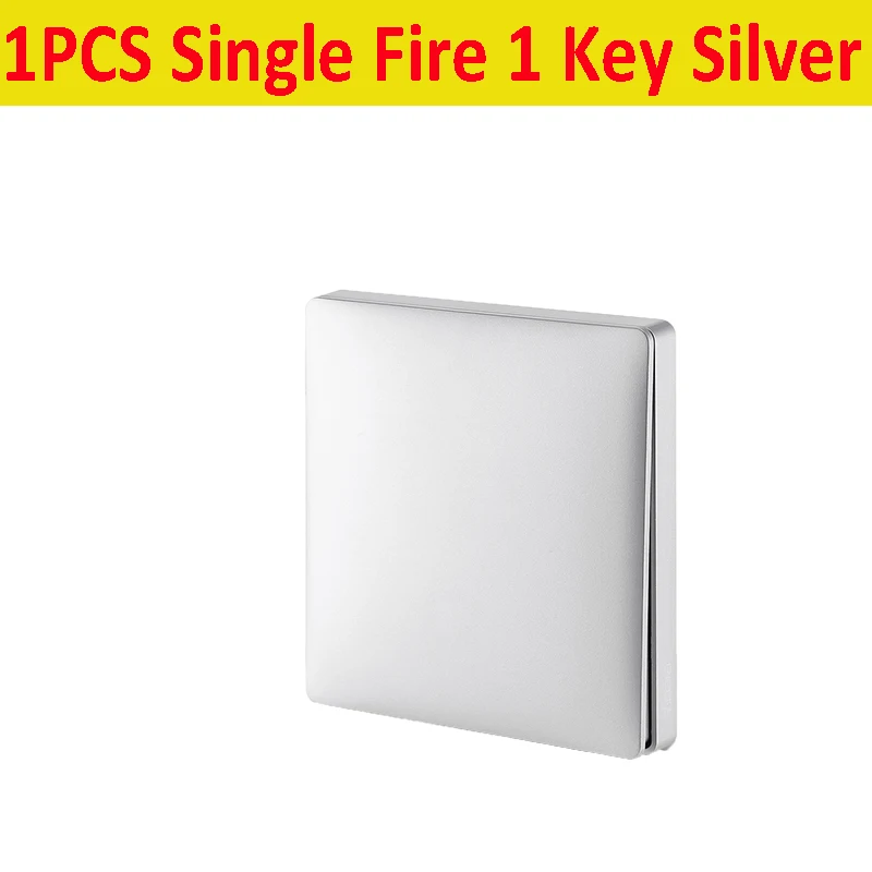 1PCS SingleFire 1key AQara серебристый/Золотой беспроводной умный настенный выключатель одиночный/ноль огонь свет Swich приложение дистанционное управление Интеллектуальный связь умный переключатель - Цвет: 1PCS SingleFire 1key
