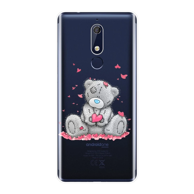 ТПУ Татти Тедди Kawaii Медведь телефонный чехол силиконовый для Nokia 7 1 6 5 3 2 Plus мягкая