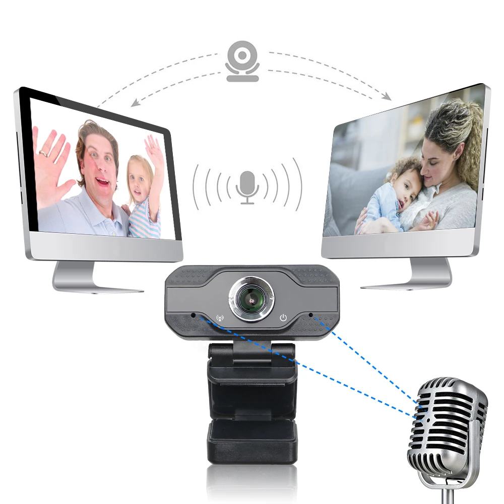 Веб камера Podofo 1080P HD с микрофоном USB|monitor lcd|system monitorcolor monitor |
