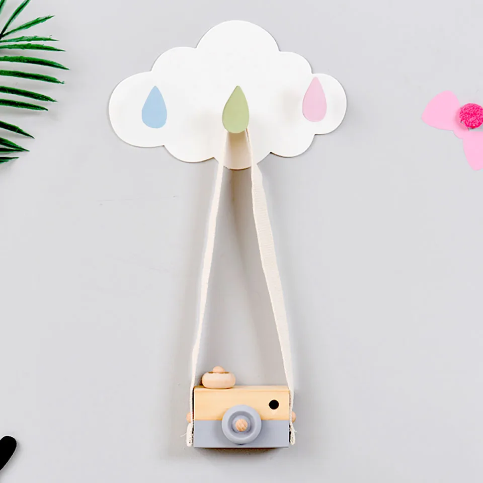 

Wall-mounted Nail-free Hook Cute Cloud Shap Clothes Hooks Key Hanging Hanger Room Decorative Storage Hook Home Organizer