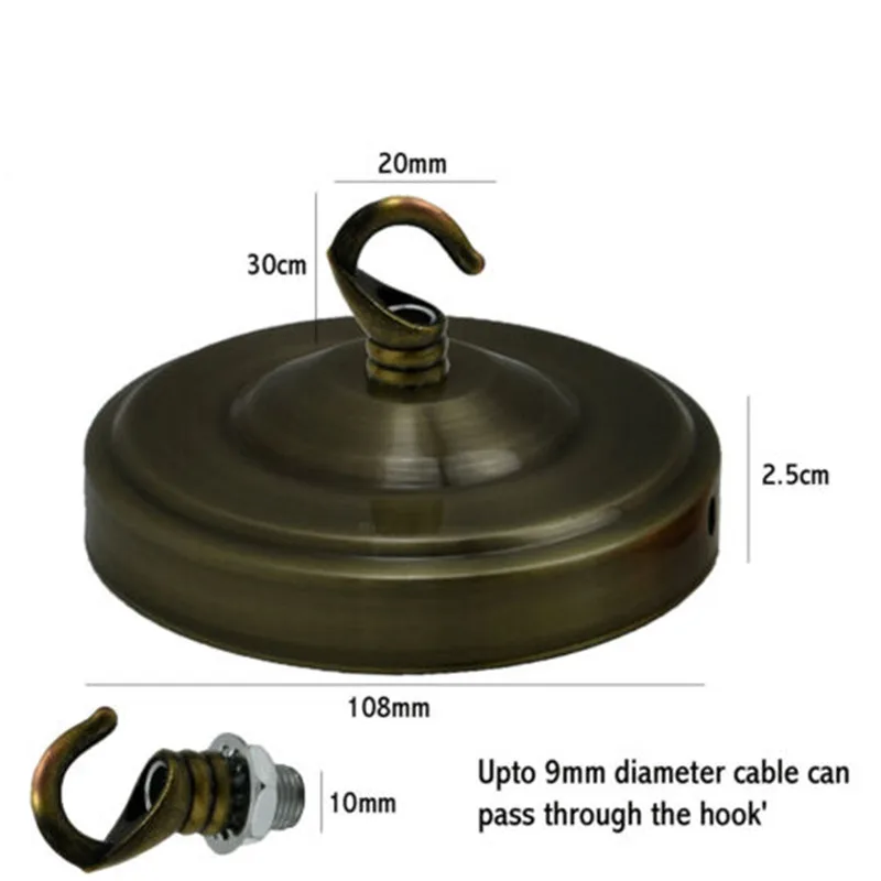 2 шт. винтажный крючок основа для лампы диаметром 108 мм|Цоколи лампы| |