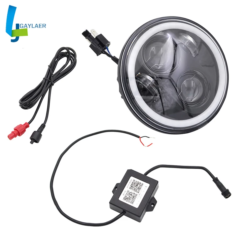 5-3/4 дюйма Светодиодные мотоциклетные фары 40 Вт RGB Phare Farol Moto для Harley Sportster Iron 883 1200 Dyna