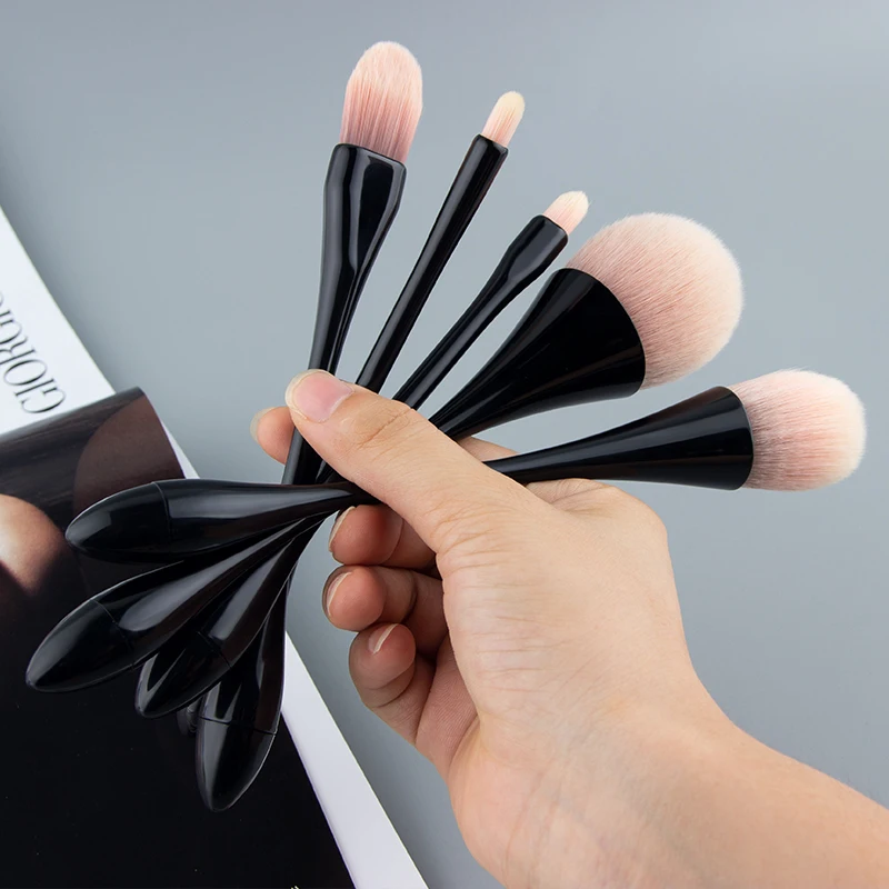 Anmor High Quality Makeup Brushes Set 5 pcs Synthetic Thin Waist Make Up Kit Powder Brush Concealer Black HT01 | Красота и здоровье