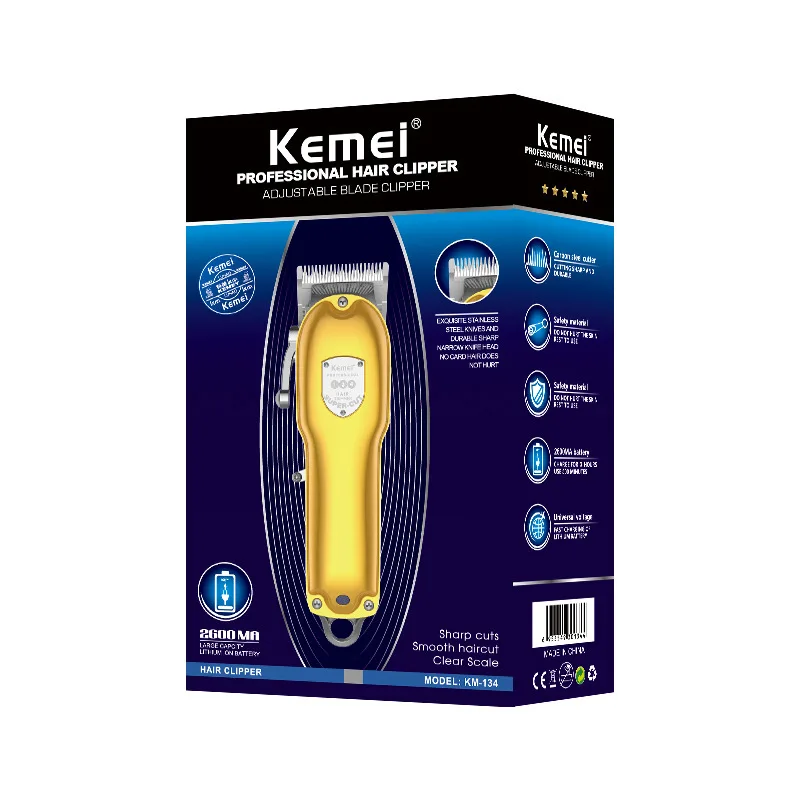 Kemei Powerful Electric Hair Clippers for Men Barber Trimmer Cordless Cutter Haircut Machine Grooming Kit All Metal Body KM-134 enlarge