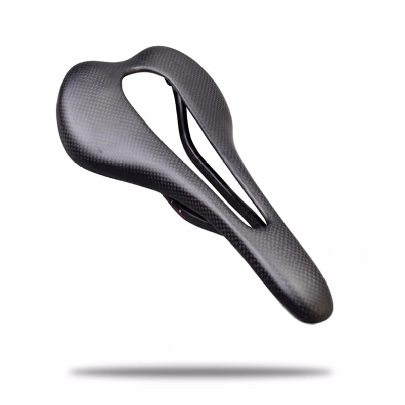 

PURARAZA new MTB hollow cushion full carbon saddle road bike seat bicycle parts 275 * 147mm 3K Matt carbon road saddle