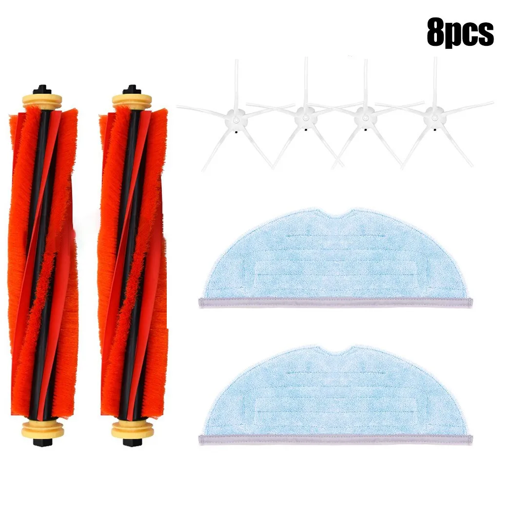 

8pcs For Xiaomi Roborock S7 T7 T7plus S7Max S75 Detachable Brush Mop Cloth Side Brush Vacuum Cleaner Tools For Home Cleaning